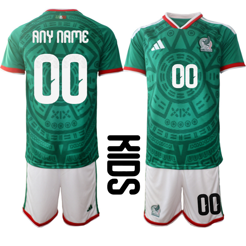 Youth CUSTOM Mexico home style 2026 World Cup Soccer jersey->youth soccer jersey->Youth Jersey